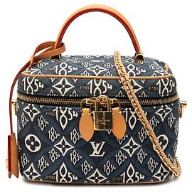 Blue Louis Vuitton Monogram Since 1854 Vanity Case PM Blue