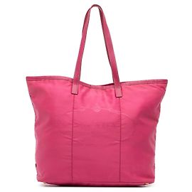 Tote Prada Tessuto Canapa Logo Rosa Rosa