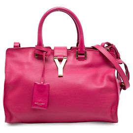 Bolsa Cabas Chyc Small em couro de bezerro rosa Saint Laurent Rosa