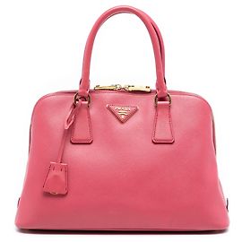 Bolsa Prada Medium Saffiano Lux Promenade Rosa Rosa