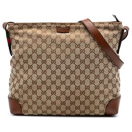 Bolso bandolera Gucci GG Canvas Web beige Beige