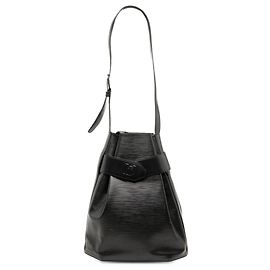 Borsa a spalla Louis Vuitton Epi PM Bucket Bag Nera Nero
