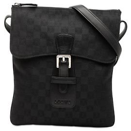 Borsa a tracolla LOEWE Anagram Canvas Nera Nero
