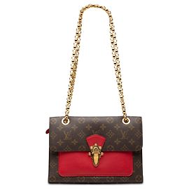 Bolsa de Ombro Louis Vuitton Monogram Victoire Castanha Marrom