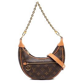 Bolsa Satchel Loop Monogram Louis Vuitton Castanha Marrom