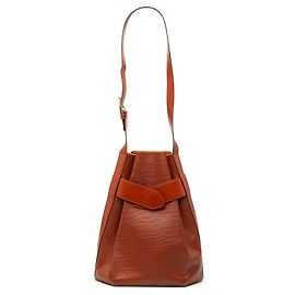 Borsa a Tracolla GM Bucket Bag Louis Vuitton Epi Marrone Marrone