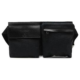 Bolsa de cintura Gucci GG Canvas azul com bolso duplo Azul