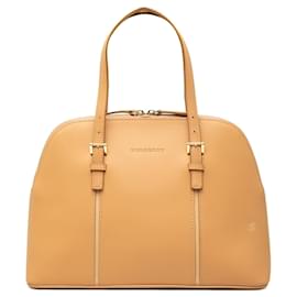 Borsa a mano Burberry in pelle Tan Cammello