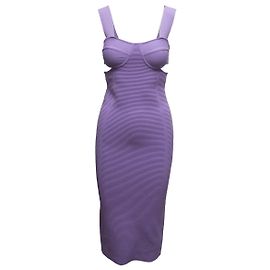 Herve Leger Cutout Bandage Kleid Lavender Größe US XS Lila