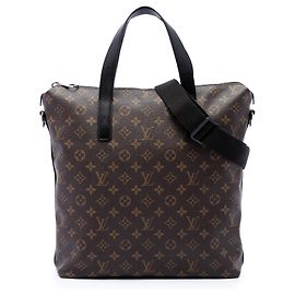 Sac Satchel Louis Vuitton Monogram Macassar Kitan Marron Marron