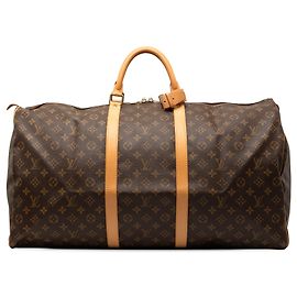 Borsa da viaggio Louis Vuitton Monogram Keepall 60 Marrone Marrone