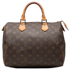 Borsa Boston Louis Vuitton Monogram Speedy 30 Marrone Marrone