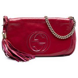 Bolso Bandolera Soho Chain Gucci Medium de Charol Rosa Rosa