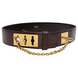 Céline Brown Celine Mantel Chain Belt Size 70 Brown