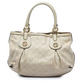 Bolso Tote Gucci Guccissima Scarlett blanco Blanco