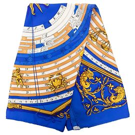 Sciarpa in seta Hermès Astrologie Forever 90 blu Blu