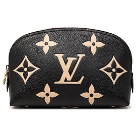Black Louis Vuitton Bicolor Monogram Empreinte Giant Cosmetic Pouch Black