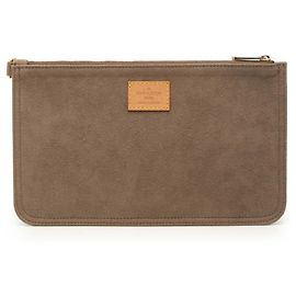 Brown Louis Vuitton Suede Aurelia GM Pouch Brown