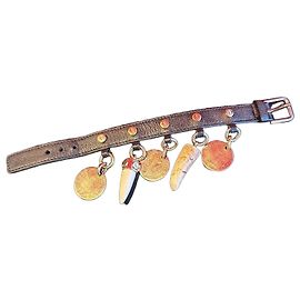 Pulseira de chifre Yves Saint Laurent Rive Gauche Marrom
