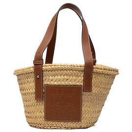 Bolsa Tote LOEWE Small Raffia Anagram bege Bege