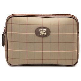 Clutch de lona Burberry Vintage Check bege Bege
