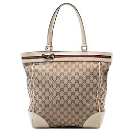 Tote Mayfair em canvas GG Gucci bege Bege