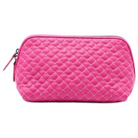 Pochete de napa acolchoada rosa Bottega Veneta com fecho de correr Rosa