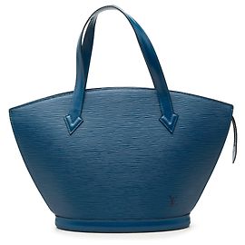 Blue Louis Vuitton Epi Saint Jacques PM Short Strap Handbag Blue