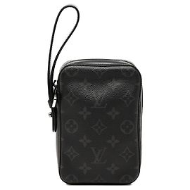 Black Louis Vuitton Monogram Eclipse Box Clutch Black
