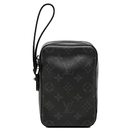 Clutch Box Louis Vuitton Monogram Eclipse negra Negro