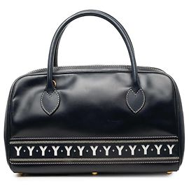Bolsa Saint Laurent Classic Y Satchel em couro de bezerro azul Azul