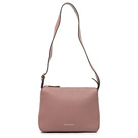 Bolsa transversal Helmsley em couro de bezerro granulado rosa Burberry Small Rosa