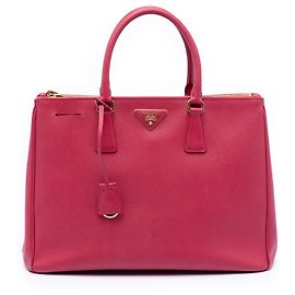 Sac à main Prada Large Saffiano Lux Galleria Double Zip Rose Rose