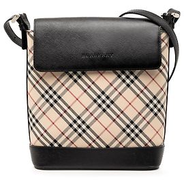 Bolsa transversal de lona Burberry Nova Check bege Bege