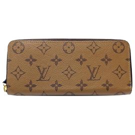 Portafoglio lungo Louis Vuitton Monogram Reverse Clemence marrone Marrone