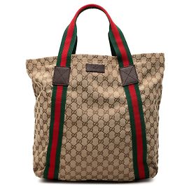 Tote Gucci GG Canvas Web bege Bege