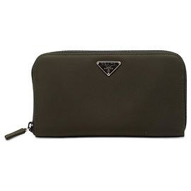 Portefeuille zip Prada Tessuto vert Vert