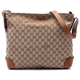 Bolsa transversal Gucci GG Canvas Web bege Bege