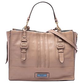 Bolsa Etiquette em couro de bezerro marrom Prada Marrom
