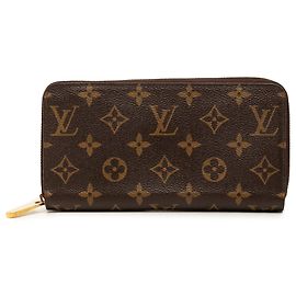 Brown Louis Vuitton Monogram Zippy Long Wallet Brown