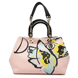 Sac Diorissimo en toile imprimée fleurs, édition limitée Dior, taille Medium, rose Rose