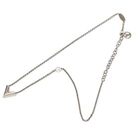 Colar Supple Essential V em latão prateado Louis Vuitton Prata