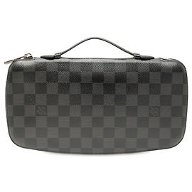 Schwarzer Louis Vuitton Damier Graphite Atoll Organizer Schwarz