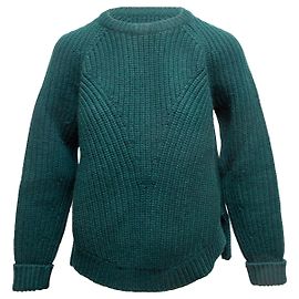 Dunkelgrüner Alexander McQueen Woll- und Kaschmirpullover Größe US M Grün