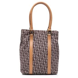 Brown Dior Diorissimo Trotter Canvas Tote Brown