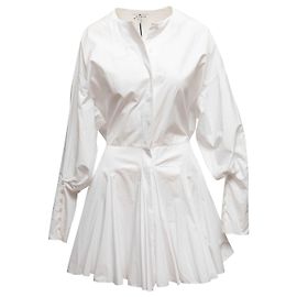 Alaïa Robe courte à manches longues blanche Alaia Taille FR 40 Blanc