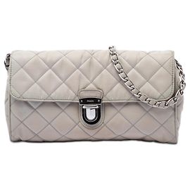 Beige Prada Impuntu Tessuto Chain Crossbody Beige
