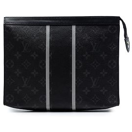 Pochette Voyage MM Fujiwara Monogram Eclipse Flash nera Louis Vuitton Clutch Bag Nero