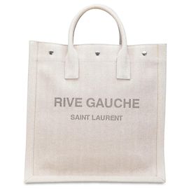 Tote North South em canvas Rive Gauche marrom Saint Laurent Marrom