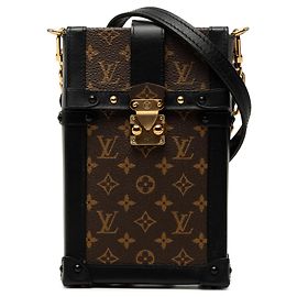 Borsa a tracolla marrone Louis Vuitton Monogram Pochette Trunk Verticale Marrone